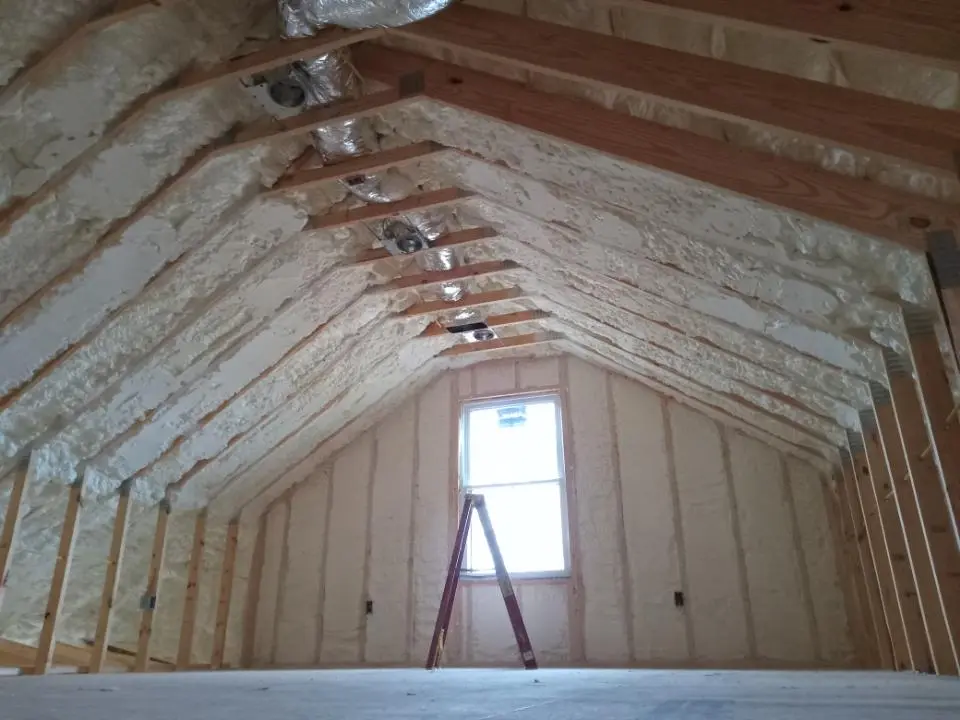 Spray foam roofing application for Crawl Space Insulation project in Harrah